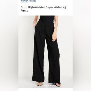Elegant extra High Waisted super wide leg old navy dress pants